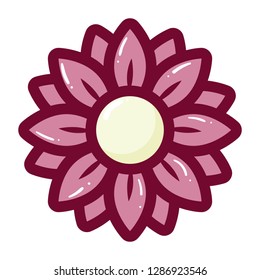 delicate flower on white background