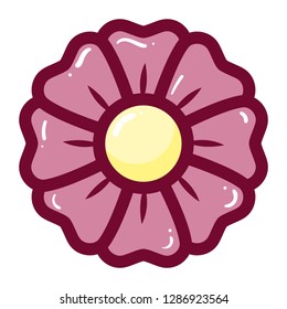 delicate flower on white background