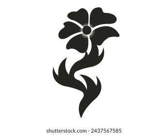 A delicate flower vector, with intricate petals, gracefully curved stems, and vibrant colors, evoking a sense of natural beauty and tranquility."