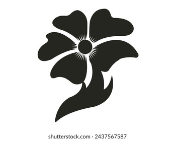 A delicate flower vector, with intricate petals, gracefully curved stems, and vibrant colors, evoking a sense of natural beauty and tranquility."