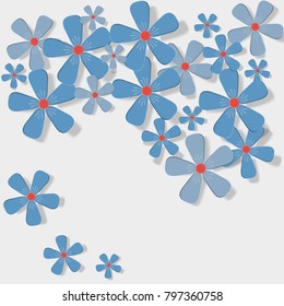 Delicate flowers for greeting card.