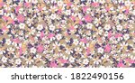 Delicate flowery pattern. Seamless floral background for wrapping, textile, wallpaper. Vector flowers texture.