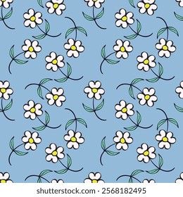 Delicate flowery pattern in small flowers. Floral seamless background for textile, wallpapers, print, wrap and papers