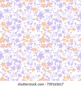 Delicate flowery pattern in small flowers. Floral seamless background for textile, wallpapers, print, wrap and papers.