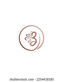 A delicate and flowing script letter type Z vector logo template