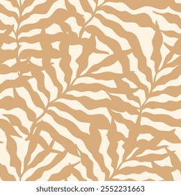 Delicate Foliage Decorative seamless pattern. Repeating background. Tileable wallpaper print.