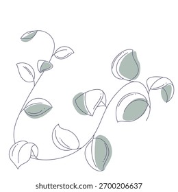 Delicate foliage vector art illustration