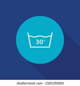 delicate gentle 30 degrees washing laundry symbol line icon.clean, room, domestic, housework, white, wash,machine, clothing,dirty, washer,washing isolated symbol for web and mobile app svg