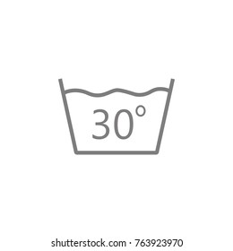 delicate gentle 30 degrees washing laundry symbol line icon. Web element. Premium quality graphic design. Signs symbols collection, simple icon for websites, web design, mobile app on white background