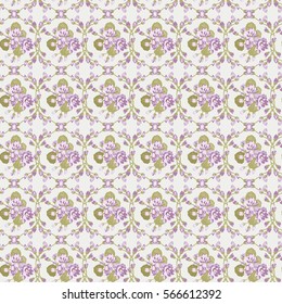 Delicate gentle pattern in small-scale flower buds. Millefleurs. Country style. Floral seamless background for textile or book covers, manufacturing, wallpapers, print, gift wrap and scrapbooking.