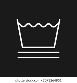 Delicate gentle washing icon. Vector illustration, flat design