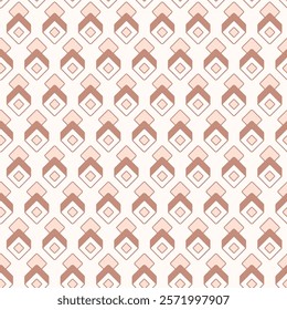 Delicate Geometric Pattern in Soft Pink and Brown