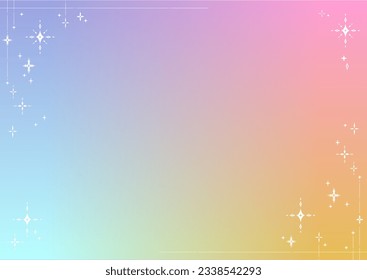 Delicate glitter background 1 White pattern on aurora gradient background
