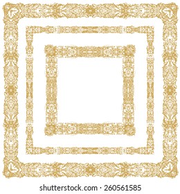 Delicate gold frames
