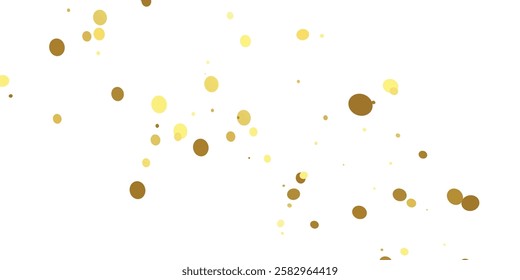 "Delicate Golden Glitter Dots and Sparkling Confetti Floating Gracefully Against a Transparent White Canvas, Infusing Any Event with Elegance and Radiance"
