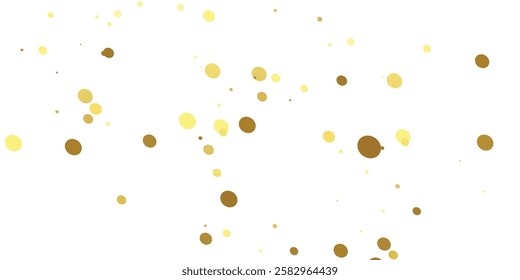 "Delicate Golden Glitter Dots and Sparkling Confetti Floating Gracefully Against a Transparent White Canvas, Infusing Any Event with Elegance and Radiance"
