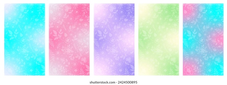 Delicate gradient background. Cover for social networks and story pages. Template for invitations and cards. Vector illustration.