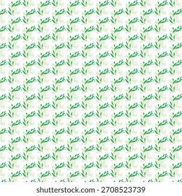 Delicadas hojas verdes y remolinos patrón de fondo transparente para la decoración