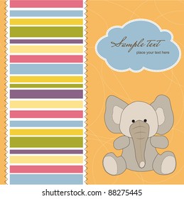 delicate greeting card with elephant