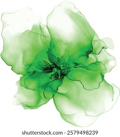 Delicate hand drawn watercolor flower in pink tones. Alcohol ink art. Raster  illustration vector
