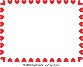 Delicate heart border in thin frame style
