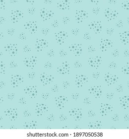 Delicate hearts of mint color for lovers. Seamless pattern.