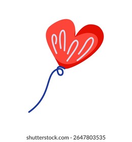 Delicate Heart-Shaped Balloon with Intricate Design