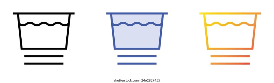 delicate icon. Linear, Blue Fill and Gradient Style Design Isolated On White Background