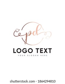 A delicate and its incredibly versatile style letter type P and D logo template, Vector logo for business and company identity 