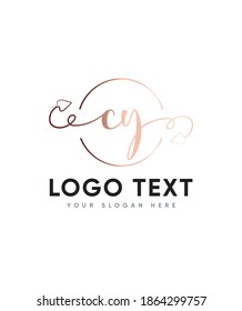 A delicate and its incredibly versatile style letter type C and Y logo template, Vector logo for business and company identity 