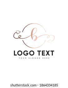 Una delicada y muy versátil plantilla de logotipo tipo carta tipo B, logotipo vector para identidad empresarial y de empresa 