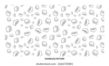 Delicate and Intricate Fruit Silhouettes Creating A Whimsical Pattern