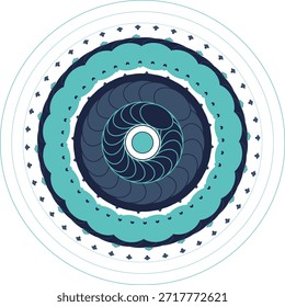 A delicate, intricate mandala design featuring soft pink and white tones. This vector graphic is perfect for decorative purposes.
