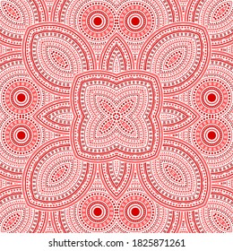 Delicate italian maiolica tile seamless rapport. Ethnic geometric vector elements. Linens print design. Classic italian mayolica tilework perpetual pattern. Interior decor template.