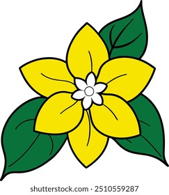 Delicado Arte vectorial de flores de jazmín