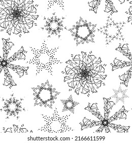 delicate lace doilies stars vector seamless pattern