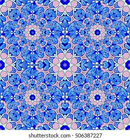 Delicate lace mandala. Hand drawn abstract background. Decorative retro banner.