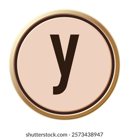 Delicate letter y design for Valentine’s Day, featuring warm tones and romantic appeal.