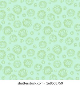Delicate light blue seamless doodle texture. Endless round pattern for design and decoration backgrounds, covers, fabrics, package, paper