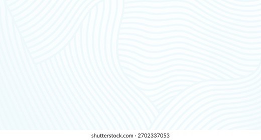 Delicadas linhas onduladas azuis claras sutilmente se sobrepõem criando um fundo abstrato sereno e minimalista, perfeito para adicionar um toque de movimento suave e interesse visual para qualquer design