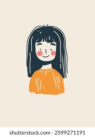 delicate and light portrait of a child in a modern style