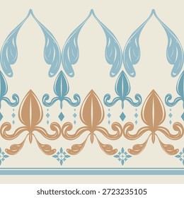 Delicado y ligero Vector de estilo victoriano. Diseño magnífico de lujo de las flores y de las plumas para la decoración, frontera, patrón, ajuste, bordado, brocado, tejido, artesanía, camisa, moda