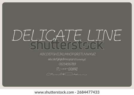 Delicate Line Elegant Decorative Italic Font A sophisticated and minimalist script typeface featuring thin, graceful lines, perfect for luxury branding, wedding invitations, and elegant editorial des