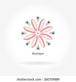 Delicate logo. Beautiful circular logos. Logo for boutique, interior. Company logo, mark, emblem, element. Simple geometric logo. Mandala logo. Icons, business, invitations. Vintage. Linear logotype.