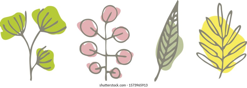 delicate logos for your spring, autumn, summer card