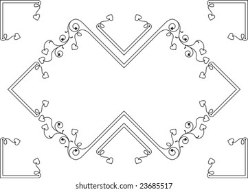 Delicate Love Heart Frame background