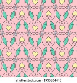 delicate and magical pattern for textiles.  endless fill.  original design, wallpaper
