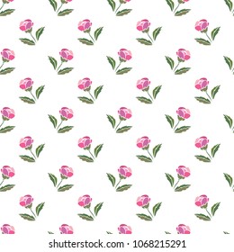 Delicate Magnolia and tea rose. Vector seamless pattern. Cute floral background for textile, design, book and diary covers, wallpapers, print, gift packaging and scrapbook 