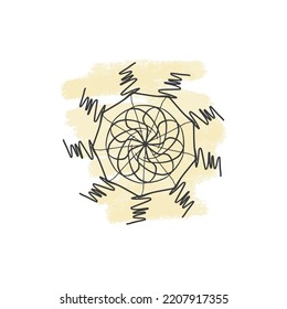 Delikater Minzpfirsich. Farbige abstrakte Farbskala bestehend aus Rechtecken. Spektraler dynamischer Hintergrund quadratischer Form. Geometrische Sammlung. Vektorgrafik.