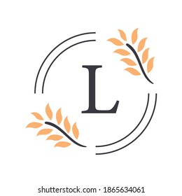 delicate monogram elegant with letter L, on white background vector illustration design